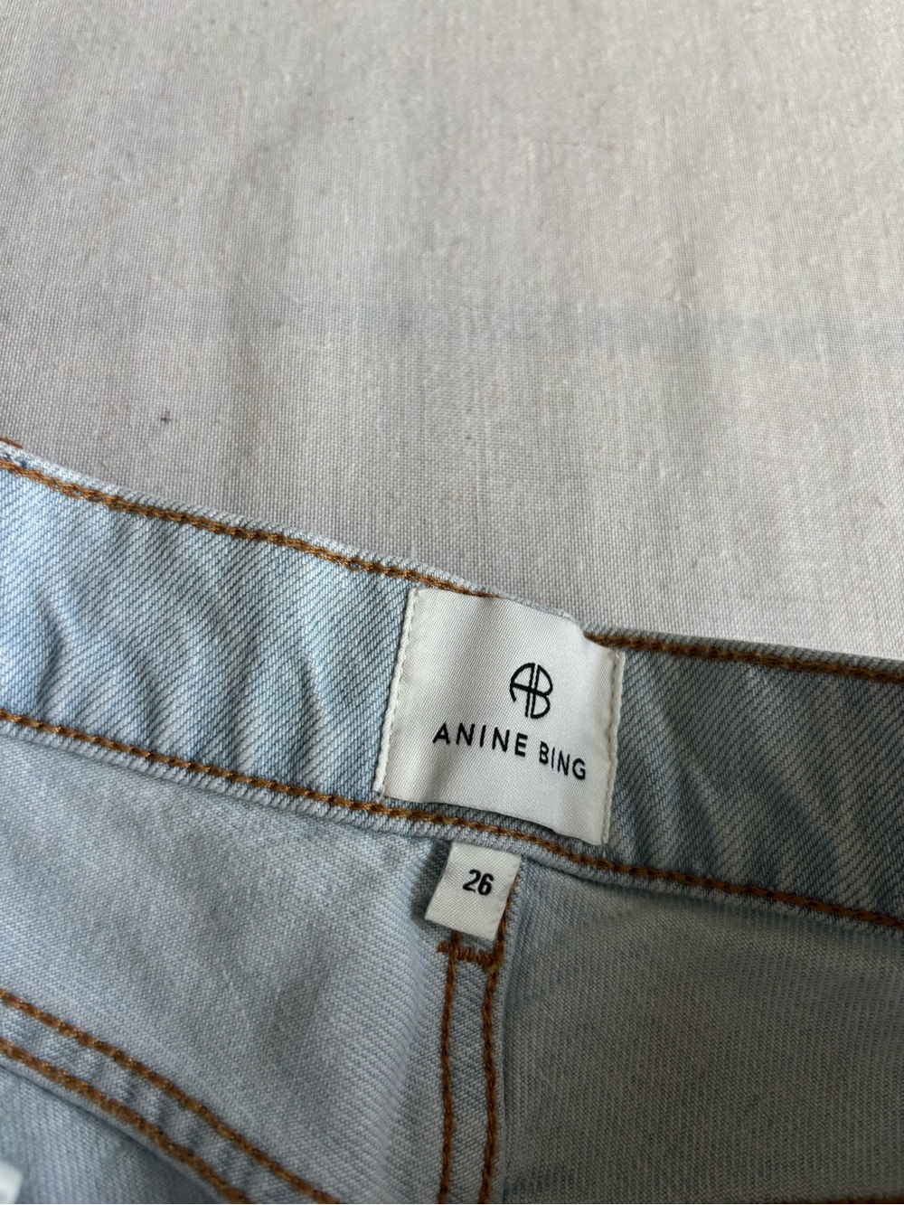 Annie Bing Manon High Waist Baggy Wide Leg Jeans Ultra Bleached Size 26 - Picture 4 of 13